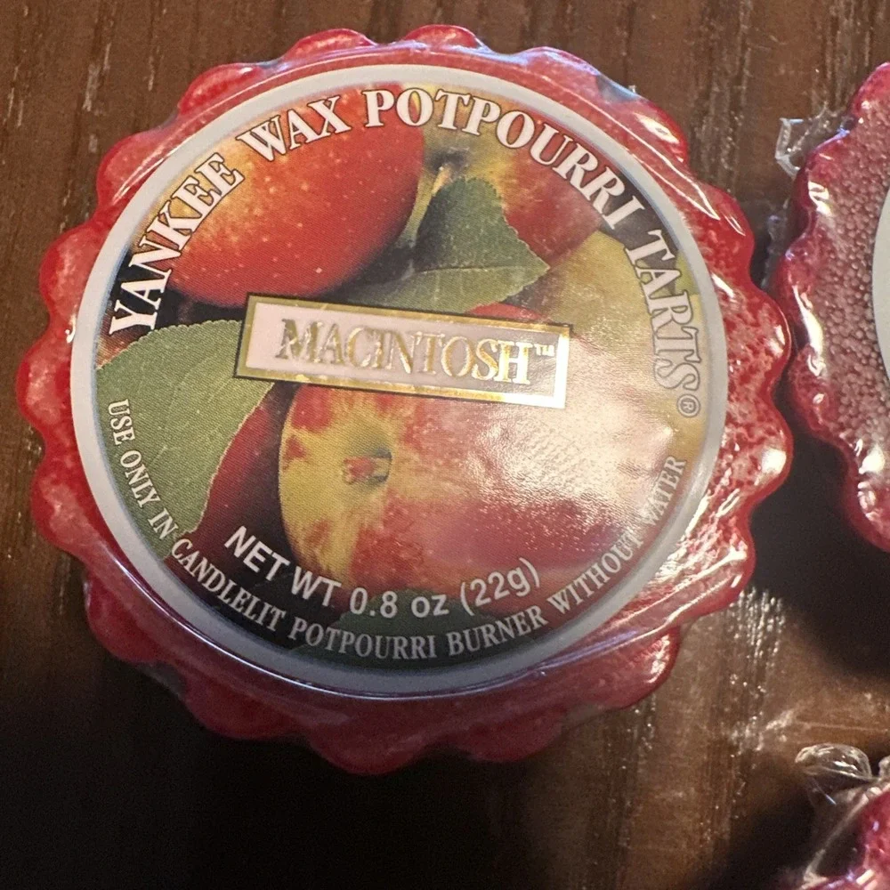 Lot‎ 7 Yankee Candle Wax Tarts Melts Cranberry  Chutney Clean Cotton & Macintosh